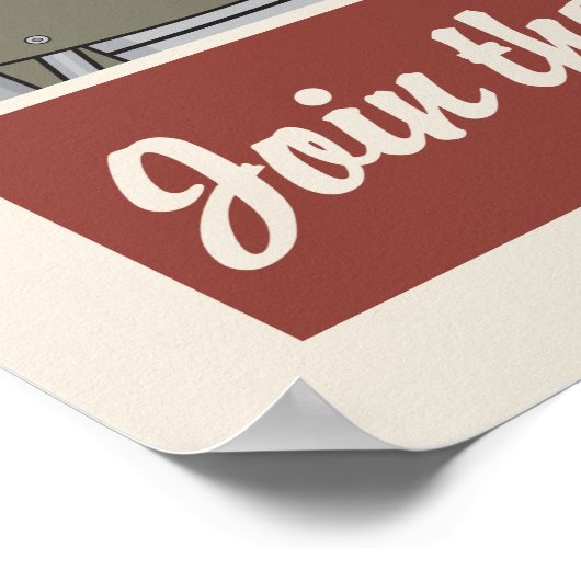 Militaire propaganda tegen  stijl Robot Poster (Hoek)