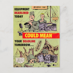 Militaire reparaties briefkaart