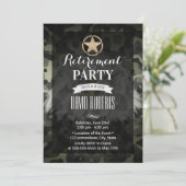 Militaire revolutie Gold Army Star Camouflage Kaart (Staand voorkant)