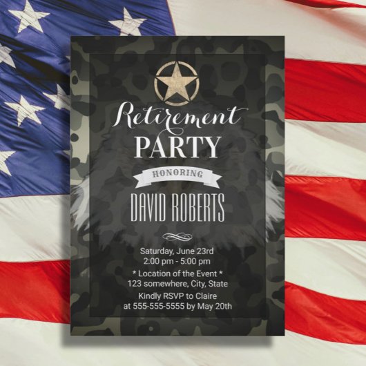 Militaire revolutie Gold Army Star Camouflage Kaart