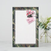 Militaire Rozen Camouflage Briefpapier (Staand voorkant)