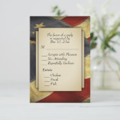 Militaire RSVP met menuopties (Staand voorkant)