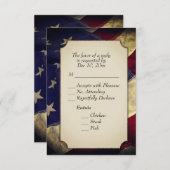 Militaire RSVP met menuopties (Voorkant / Achterkant)