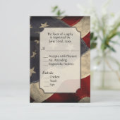 Militaire RSVP met menuopties Kaartje (Staand voorkant)