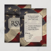 Militaire RSVP met menuopties Kaartje (Voorkant / Achterkant)