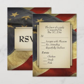 Militaire RSVP met menuopties Kaartje (Voorkant / Achterkant)