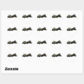 Militaire Semi Bulldozer Flatbed Cartoon Hart Sticker (Vel)