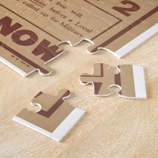 Militaire Service Act,Propaganda Poster Legpuzzel (Zijkant)