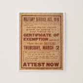 Militaire Service Act,Propaganda Poster Legpuzzel (Verticaal)