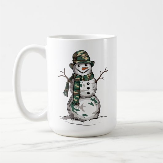 Militaire Sneeuwman Koffiemok (Links)