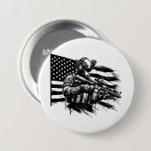 Militaire soldaat Amerikaanse vlag Patriottische k Ronde Button 7,6 Cm (Voorkant /achterkant)