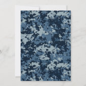 Militaire soldaat blauwe camouflage verjaardag kaart (Achterkant)