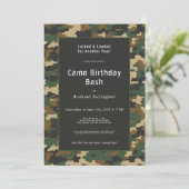 Militaire soldaat camouflage verjaardag kaart (Staand voorkant)