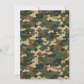 Militaire soldaat camouflage verjaardag kaart (Achterkant)