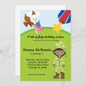 Militaire soldaat Girl Kaart (Voorkant / Achterkant)