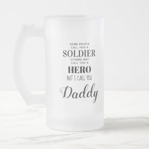 Militaire soldaat held papa vaders dag foto matglas bierpul