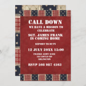 militaire soldaat komt naar huis kaart (Voorkant / Achterkant)