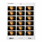 Militaire soldaat met geweer bij zonsondergang etiket (Full Sheet)