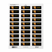 Militaire soldaat met geweer bij zonsondergang etiket (Full Sheet)