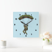 Militaire soldaat/Paratrooper Vierkante Klok (Huis)