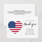 Militaire soldaat Patriotic Heart Verenigde Staten Bedankkaart (Voorkant / Achterkant)