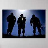militaire soldaat Silhouettes Poster (Voorkant)