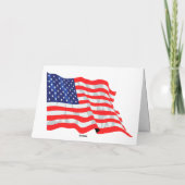 militaire soldaat van de aangepaste patriottische  feestdagen kaart (Achterkant)