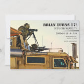 Militaire soldaat verjaardag kaart (Voorkant)