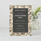 Militaire Soldaat Zand Digitale Camouflage Verjaar Kaart (Staand voorkant)