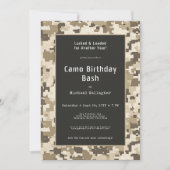 Militaire Soldaat Zand Digitale Camouflage Verjaar Kaart (Voorkant)