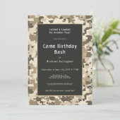 Militaire Soldaat Zand Digitale Camouflage Verjaar Kaart (Staand voorkant)