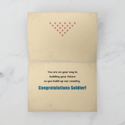 Militaire soldaten van het Afstuderen van het land Kaart (Binnen)