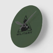 Militaire spec ops groen ontwerp ronde klok (Hoek)