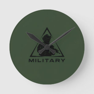Militaire spec ops groen ontwerp ronde klok