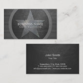 Militaire Star Grunge Metal Professional Visitekaartje (Voorkant / Achterkant)