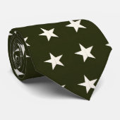 militaire ster op groen stropdas (Opgerold)