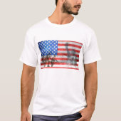 Militaire steun Amerikaanse vlag Shirt (Voorkant)