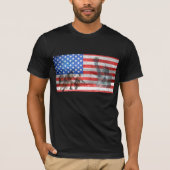 Militaire steun Amerikaanse vlag Shirt (Voorkant)