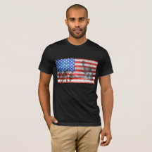 Militaire steun Amerikaanse vlag Shirt