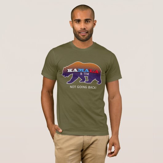 Militaire steun in beweging t-shirt (Voorkant volledig)
