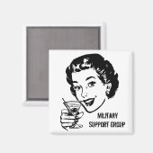 Militaire steungroep, martini, gejuich, toast magneet (Voorkant / Achterkant)