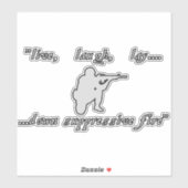 Militaire stijl Live Lach Liefde Parodie Sticker (Vel)