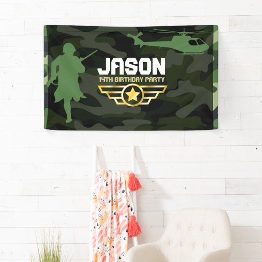 Militaire stijl partij achtergrond spandoek (Insitu)