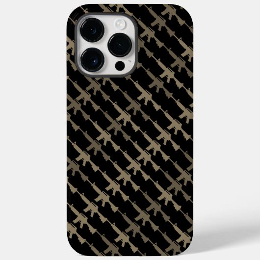 Militaire Stijl Pistool Camouflage GI Geweer Zwart Case-Mate iPhone Case (Achterkant)
