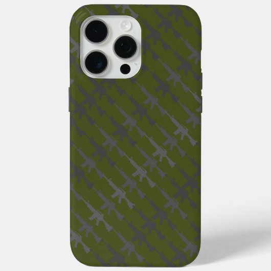 Militaire Stijl Pistool Camouflage Leger Groen B/W Case-Mate iPhone Case (Achterkant)