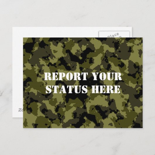 militaire stijl van Camouflage Briefkaart (Voorkant / Achterkant)