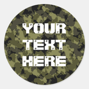 militaire stijl van Camouflage Ronde Sticker