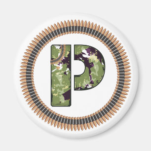 Militaire stijlbrief P Magneet