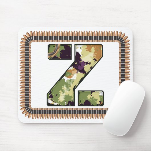 Militaire stijlbrief Z Muismat (Met muis)