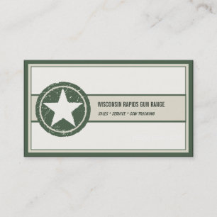 Militaire stijlpagina Patriotic Star Grunge Logo Visitekaartje